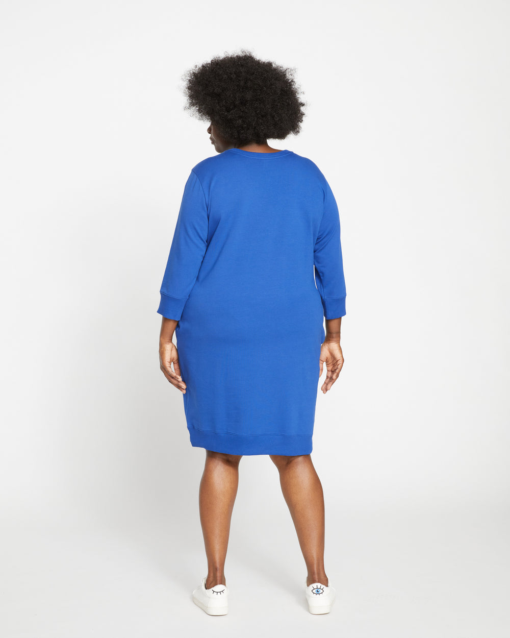 Misa Tie Sweatshirt Dress - Lapis