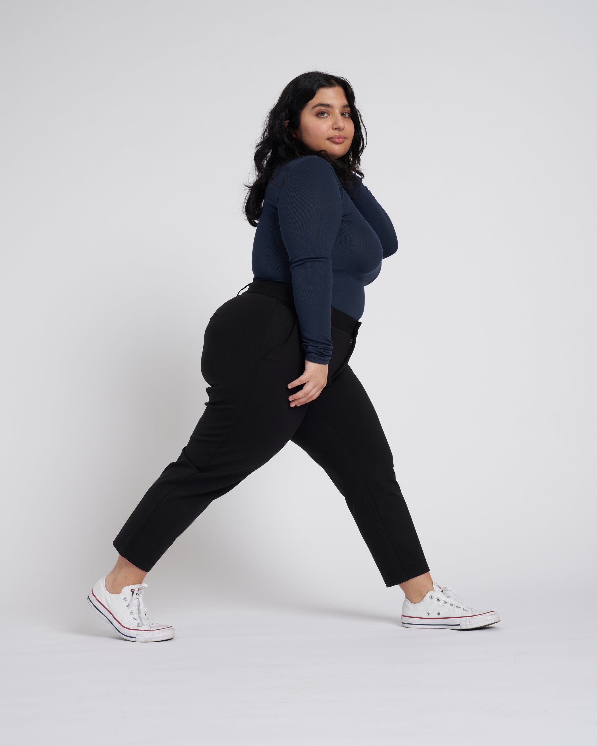 Petite Cigarette Pants Black