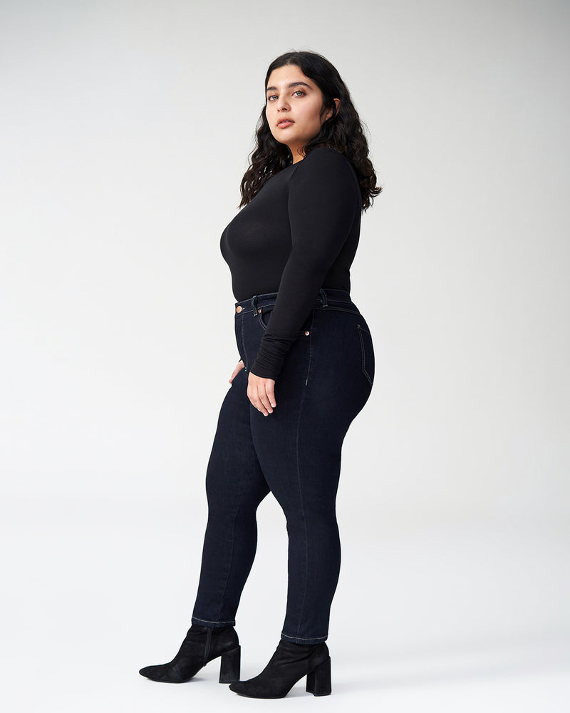 Seine High Rise Skinny Jeans Petite - Dark Indigo