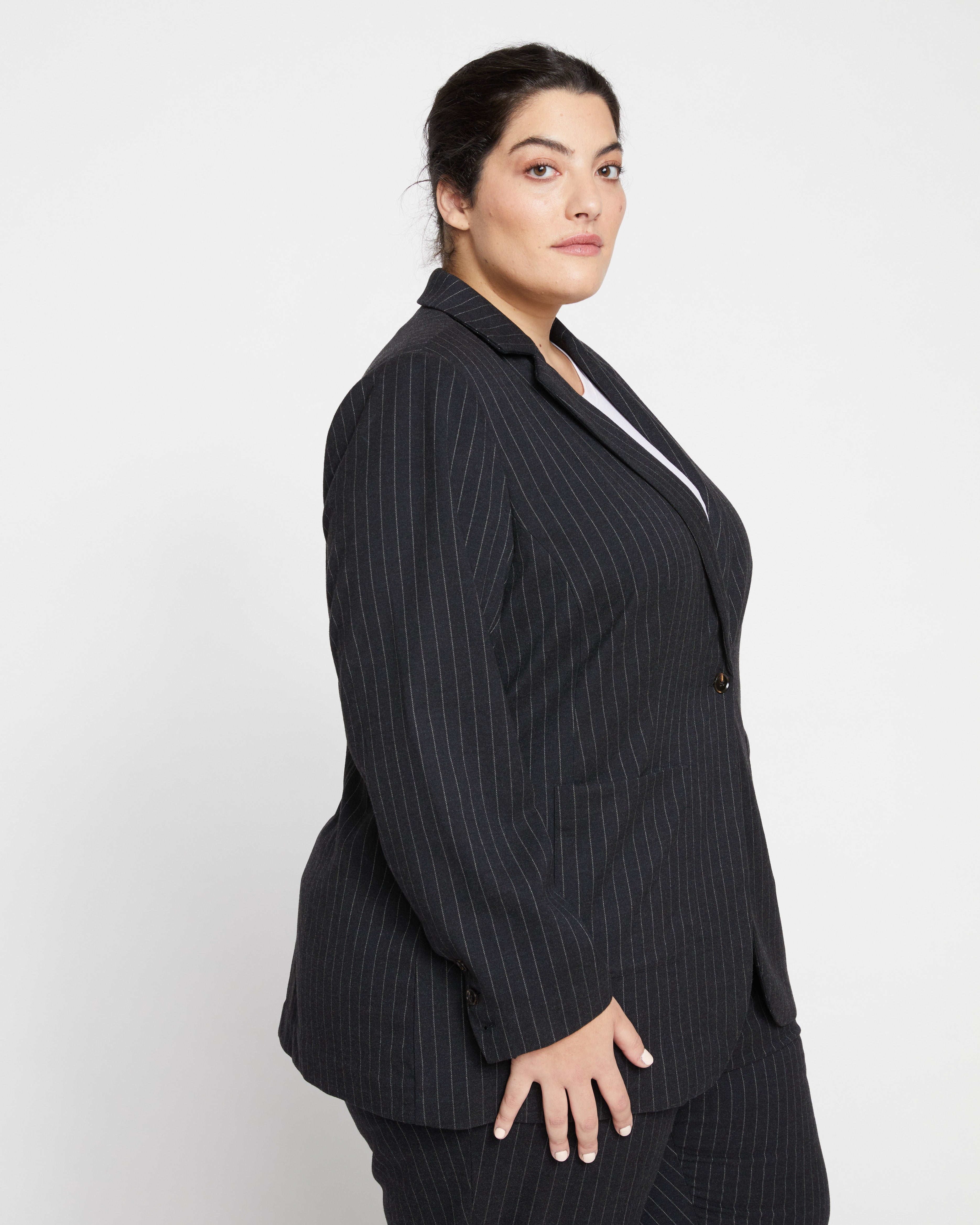 盆*月様 本日まで！Stripes For Creative 24SS セットア The Pinstripe Blazer - Graphite – Universal Standard