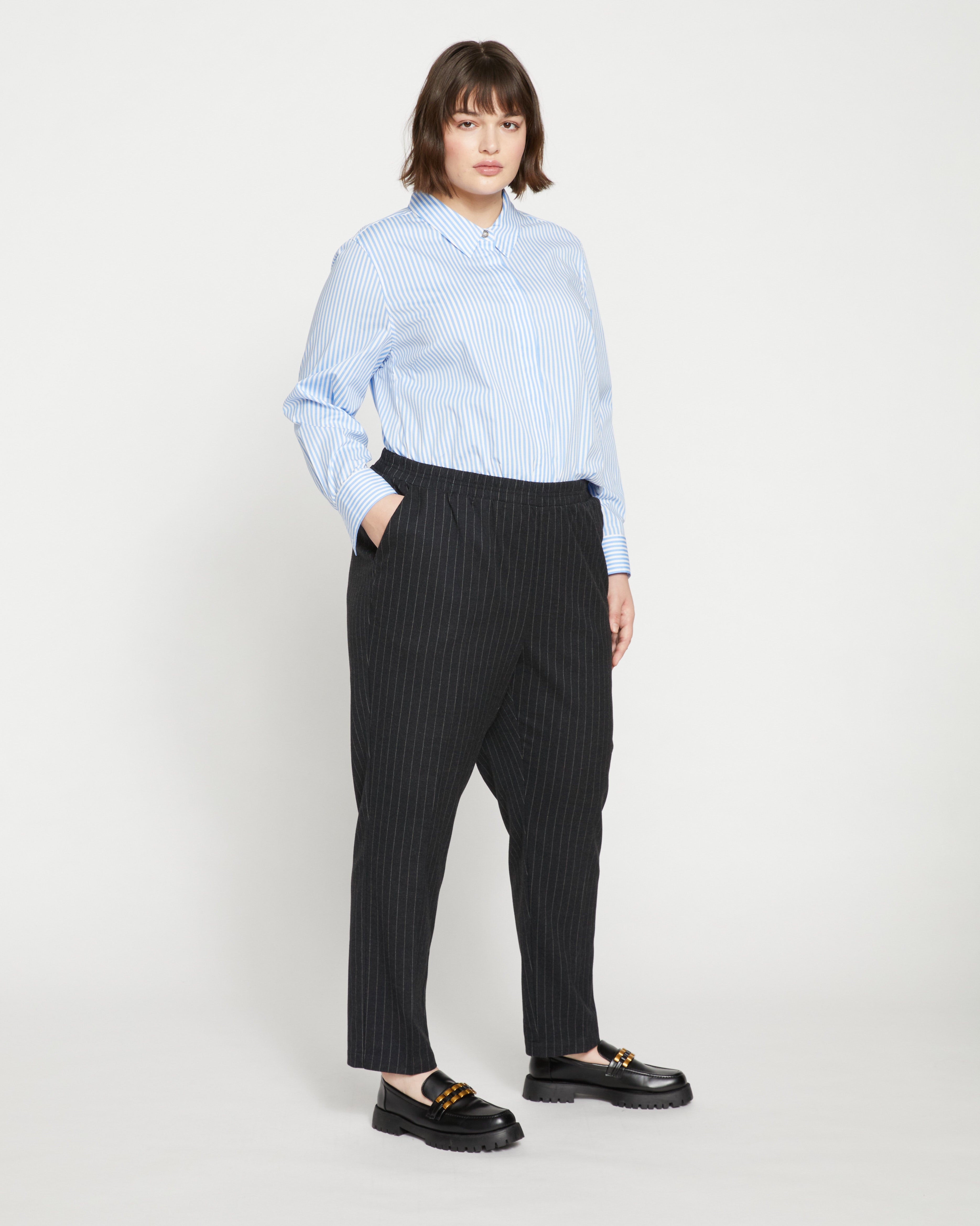 The Pinstripe Pant - Graphite – Universal Standard