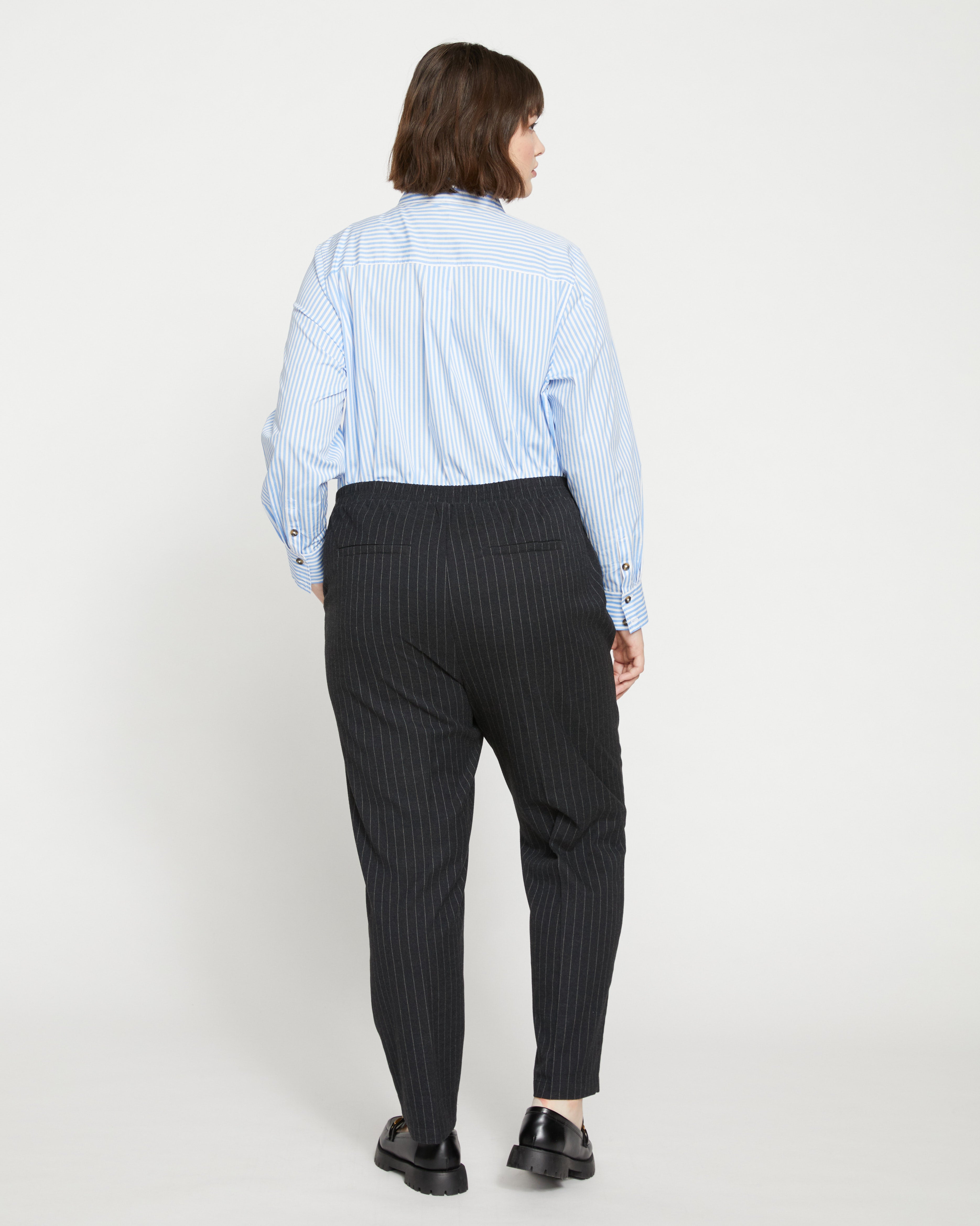 30s〜40s Black×Grey cotton stripe pants 1930s - 1940s Black & Gray Stripe Work Pants | Bronson