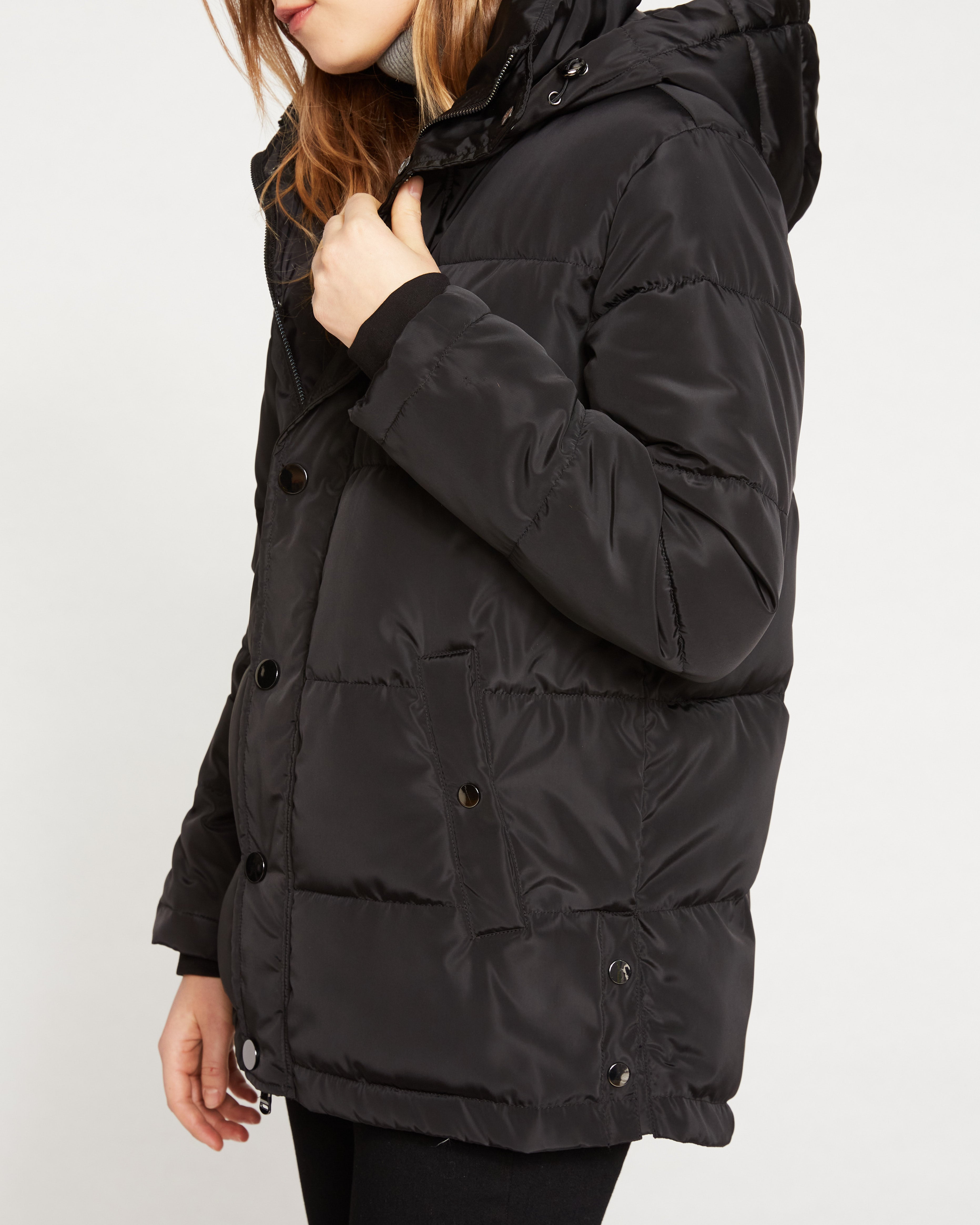 Rainier Short Hooded Puffer - Black – Universal Standard