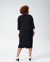 Rhine Color Block Cuff Top - Black/White