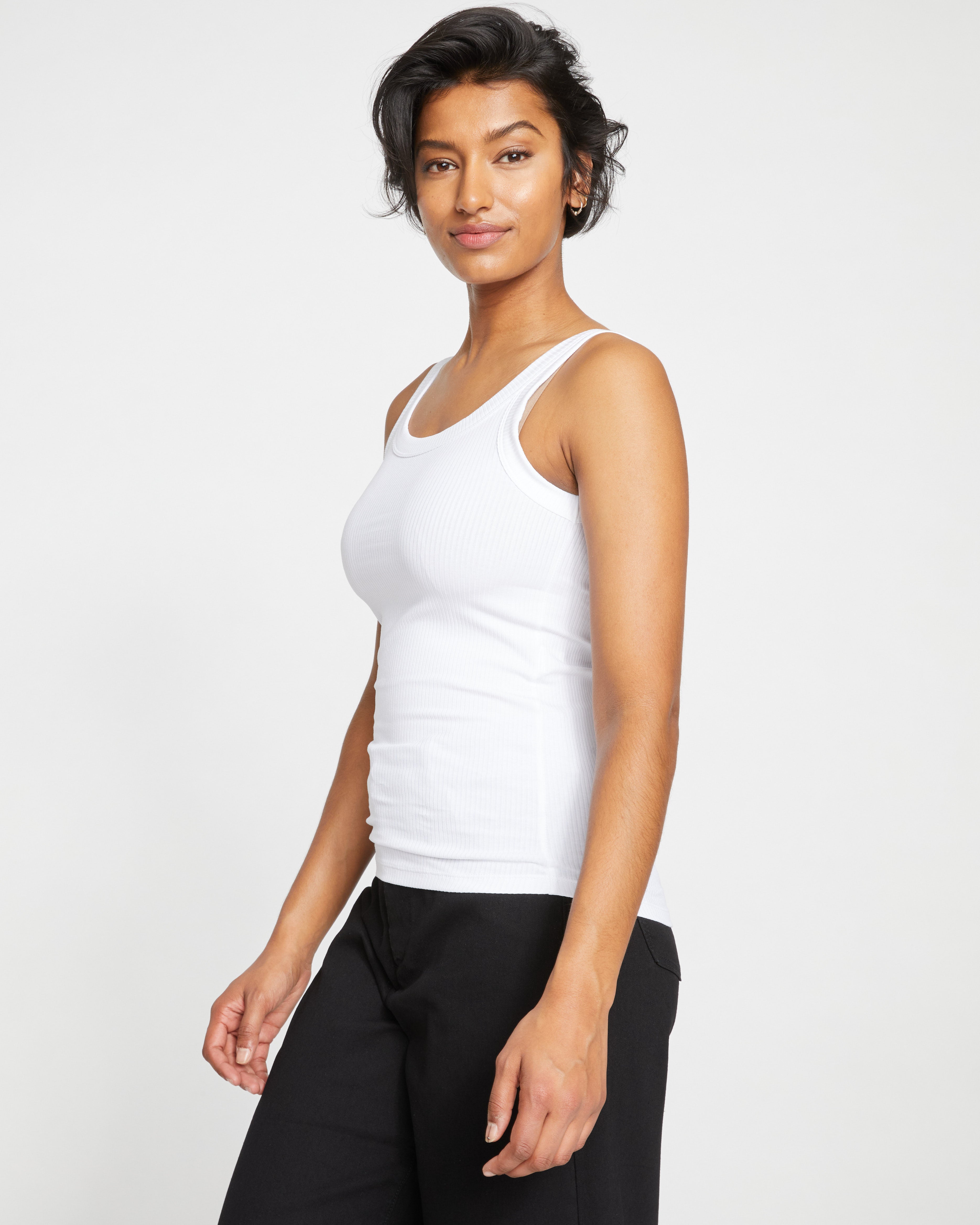 Roitfeld Ribbed Tank - White – Universal Standard