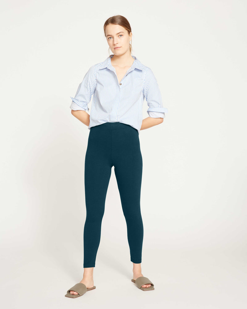 Roya Cropped Leggings 23 Inch - Deep Sea