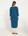 Square Neck Cocoon Dress - True Blue
