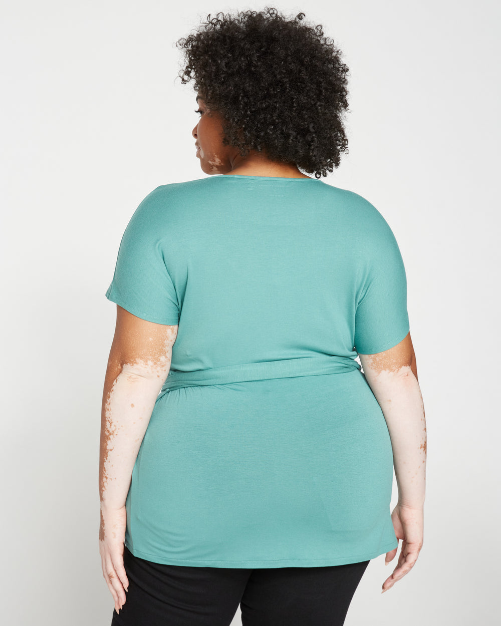 Fine Jersey Wrap Top - Mint