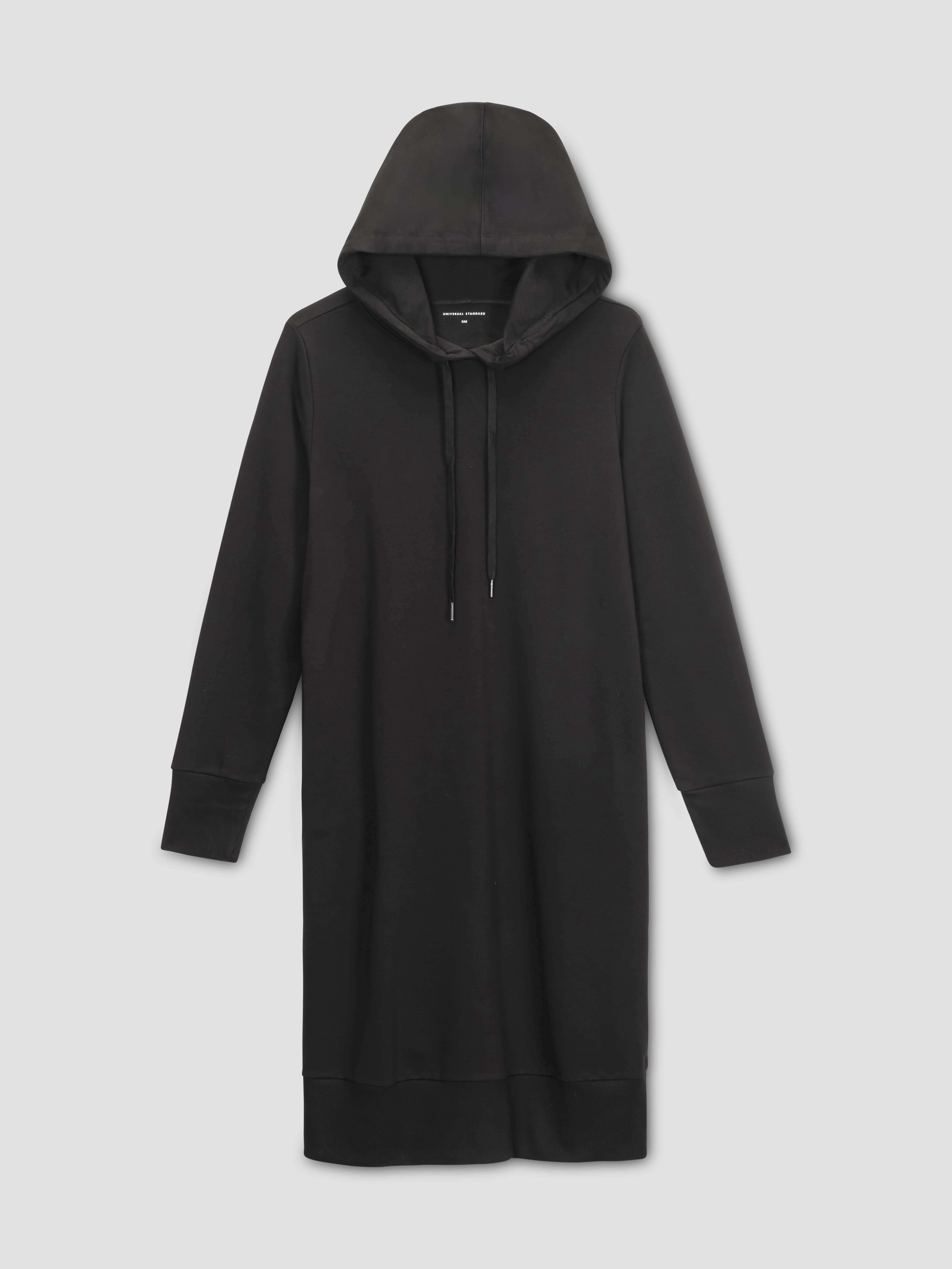 Bree Hooded Sweatshirt Dress - Black – Universal Standard