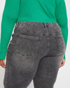 Seine Mid Rise Skinny Jeans 27 Inch - Distressed Black