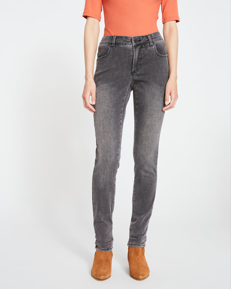 Seine Mid Rise Skinny Jeans 32 Inch - Distressed Black