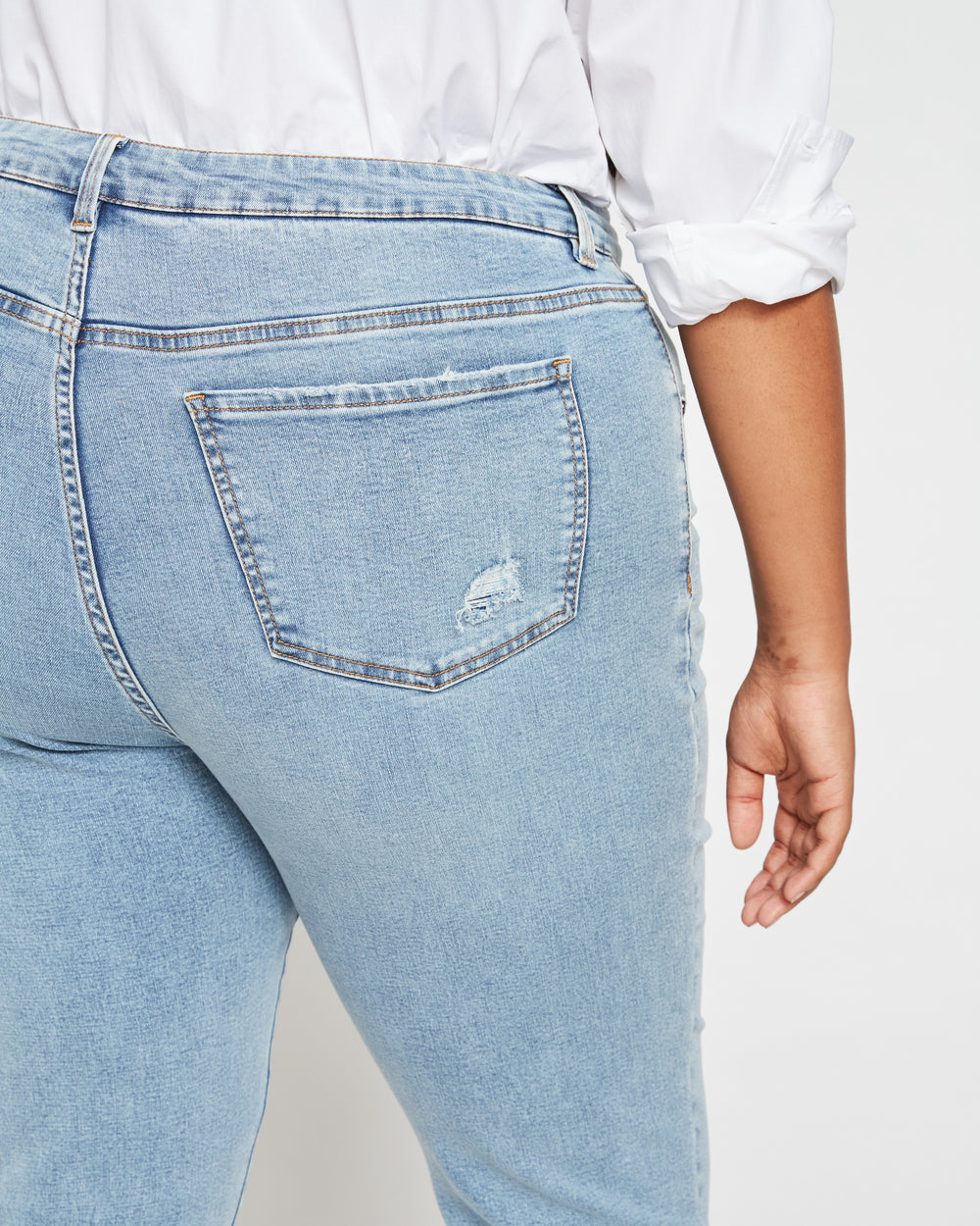 Seine High Rise Skinny Jeans 27 Inch - Distressed Light Blue