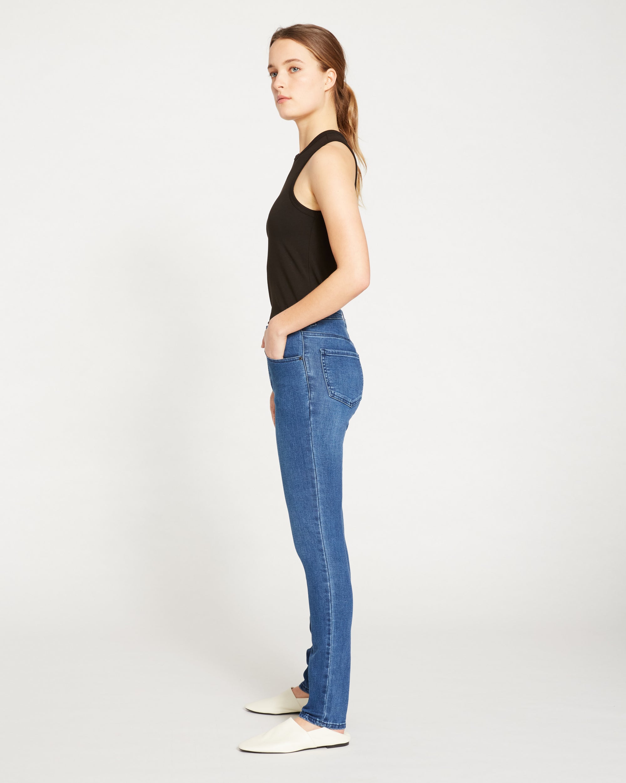 Seine High Rise Skinny Jeans 32 Inch - True Blue