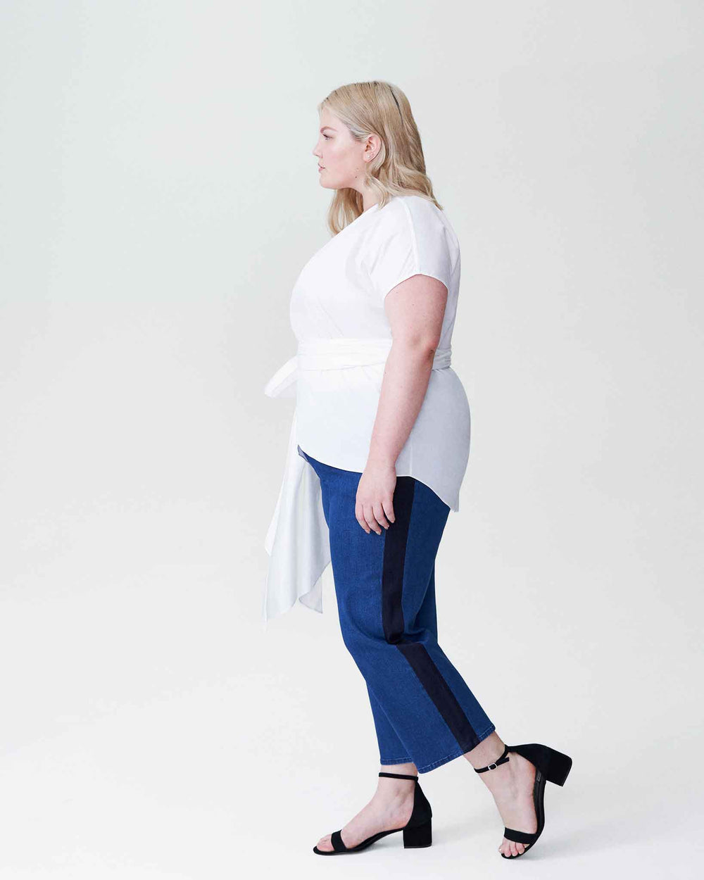 Mira Side Stripe Jeans - Dark Indigo/Blue