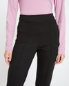Skinny Pintuck Ponte Pants 28 Inch - Black