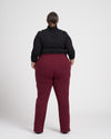 Flaunt Slit Signature Ponte Pants - Oxblood