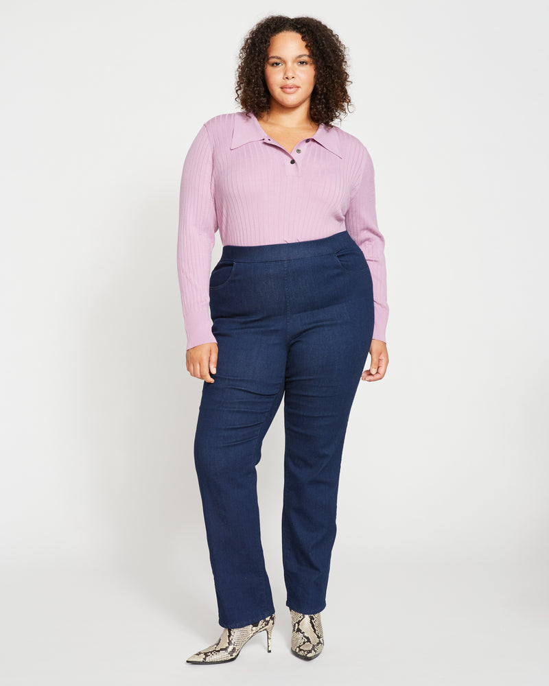ComfortDenim Stovepipe Jeans 32 Inch - Dark Indigo