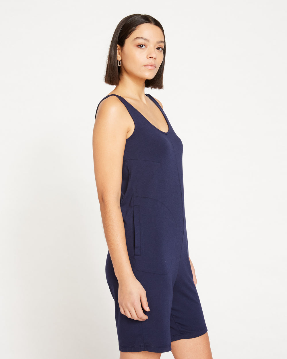 Jersey Leisure Romper - Navy