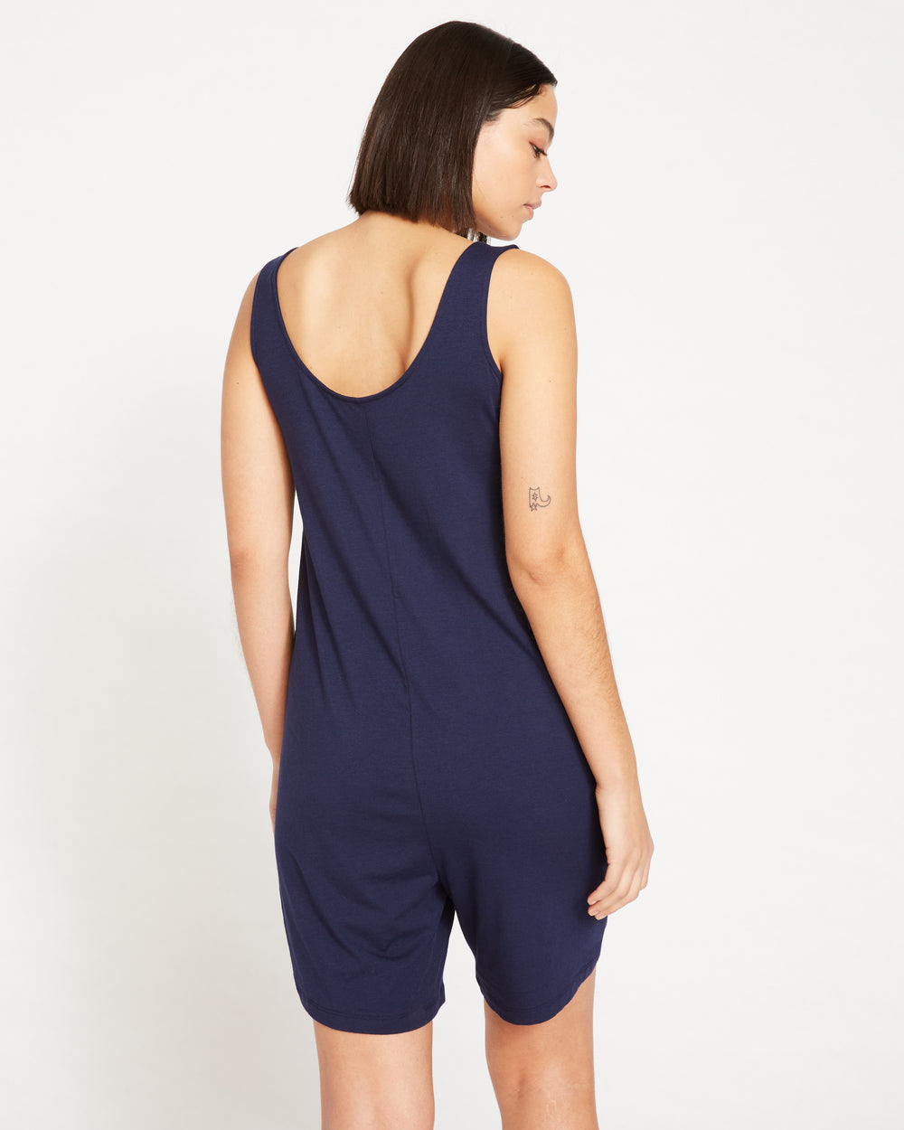 Jersey Leisure Romper - Navy