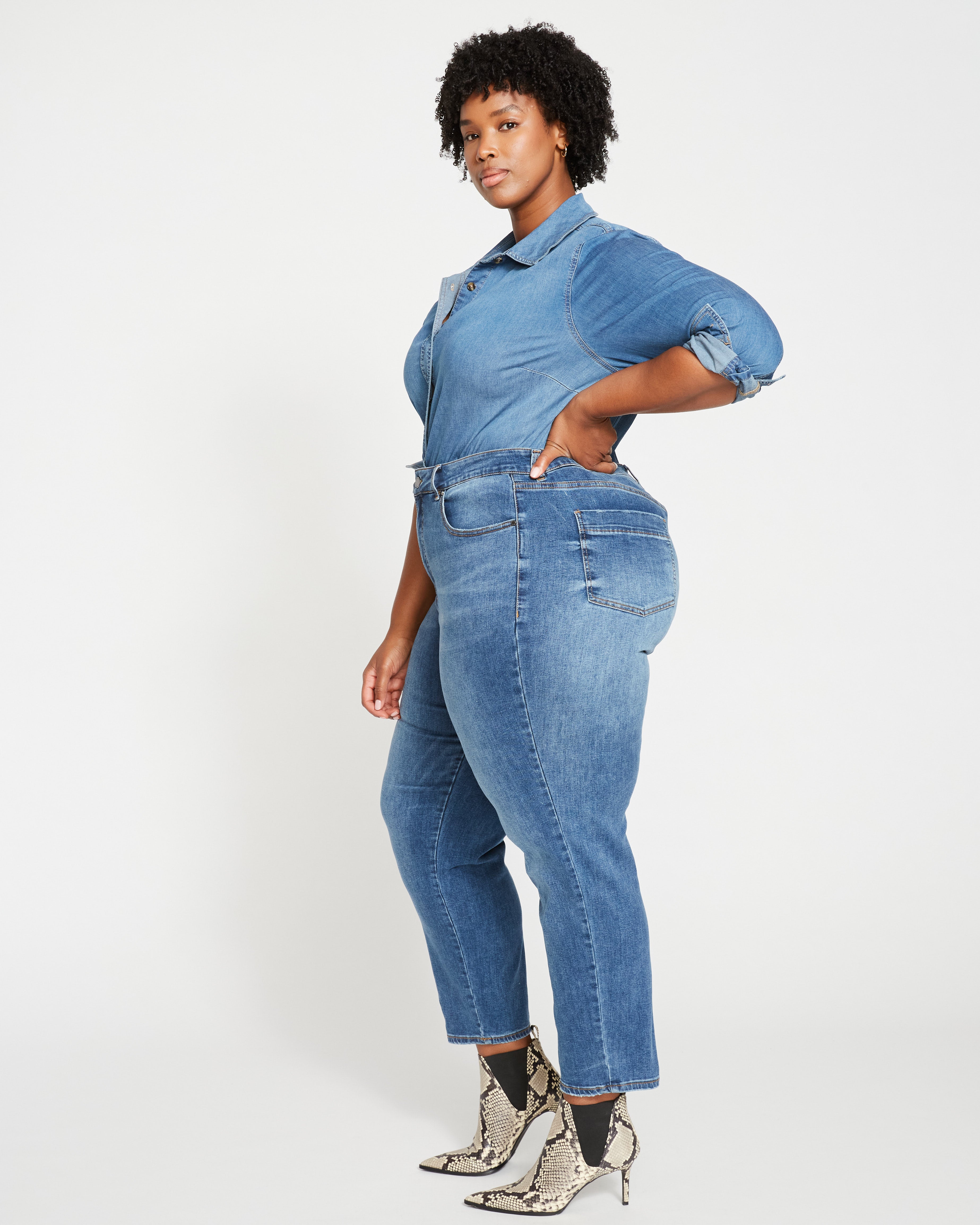 Dylan High Rise Tapered Jeans 29 Inch - Washed Tide
