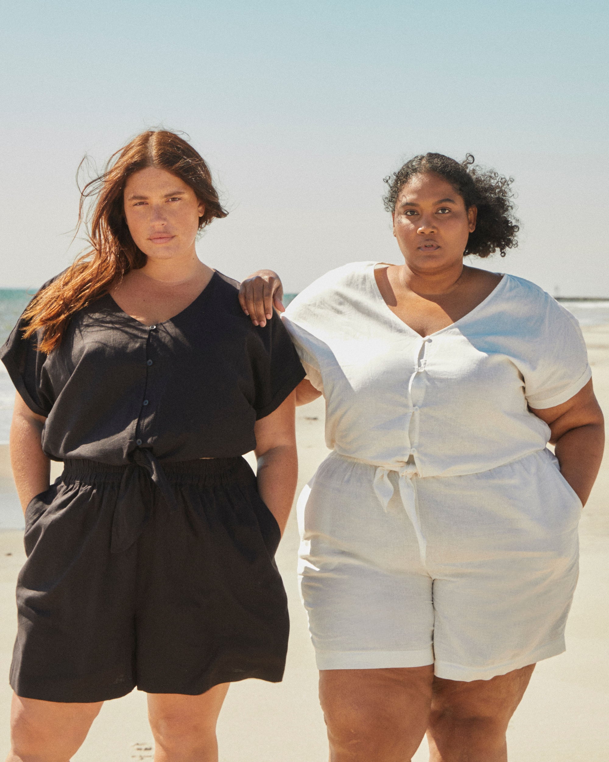 Tropez Tied Linen Crop Top - Black