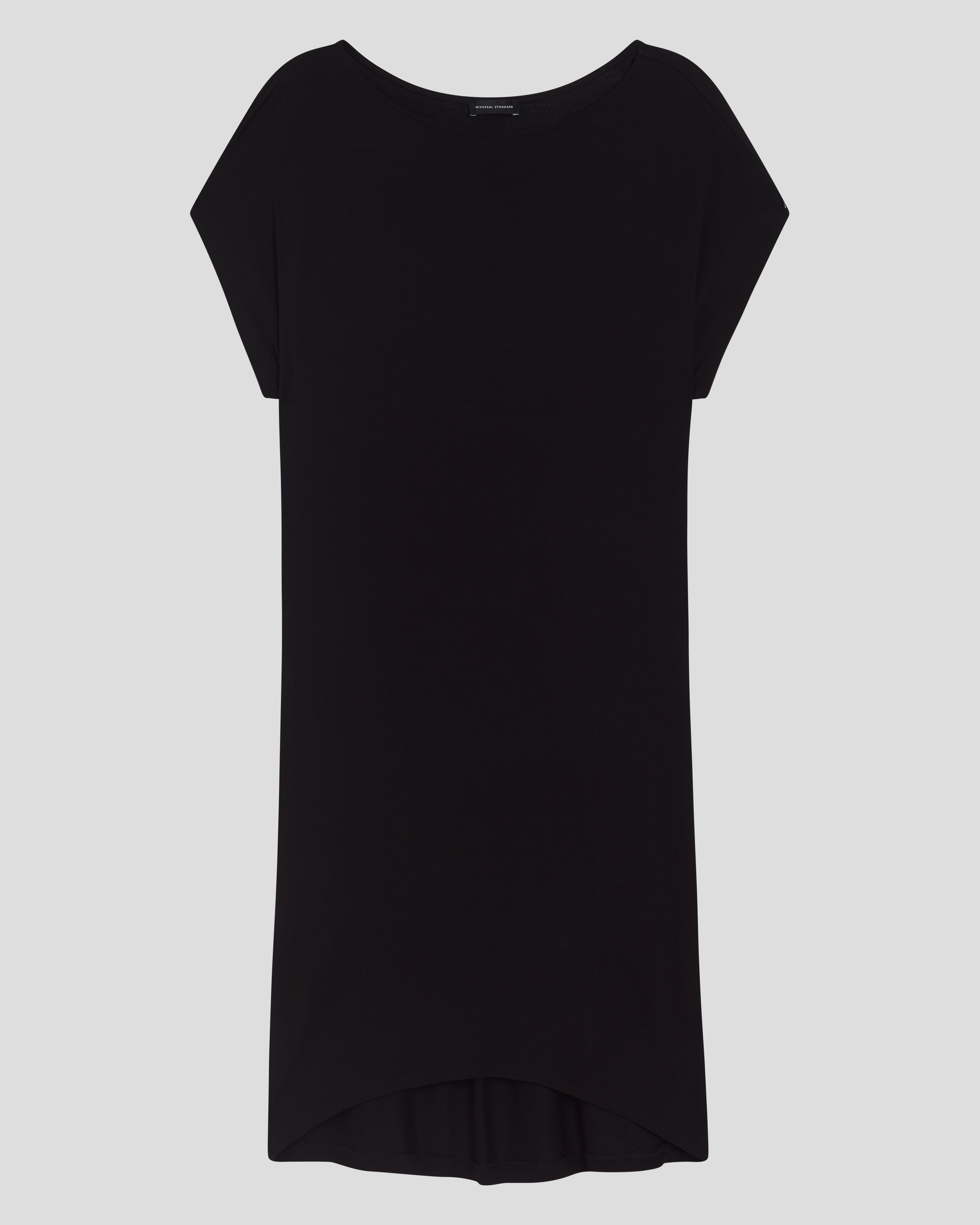 Helen Liquid Jersey Shift Dress - Black – Universal Standard