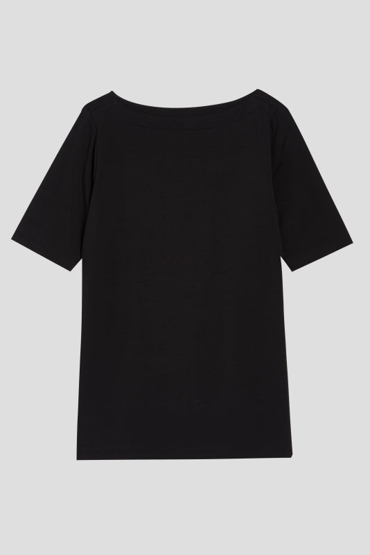 meravel Simple Boat Neck Tee ブラック ミーラベル Bella Boatneck Tee - Black – Universal Standard