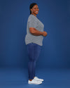 V Rex - Navy/Dove Grey Stripe