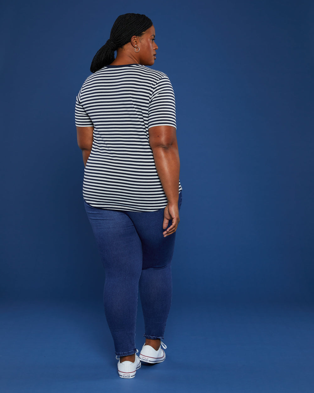 V Rex - Navy/Dove Grey Stripe