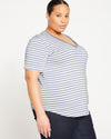 V Rex - White/Lavender Stripe
