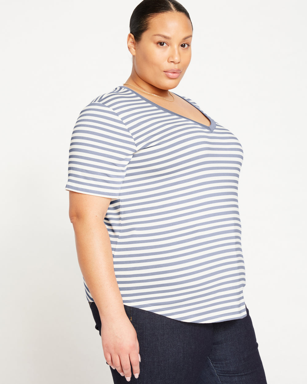 V Rex - White/Lavender Stripe