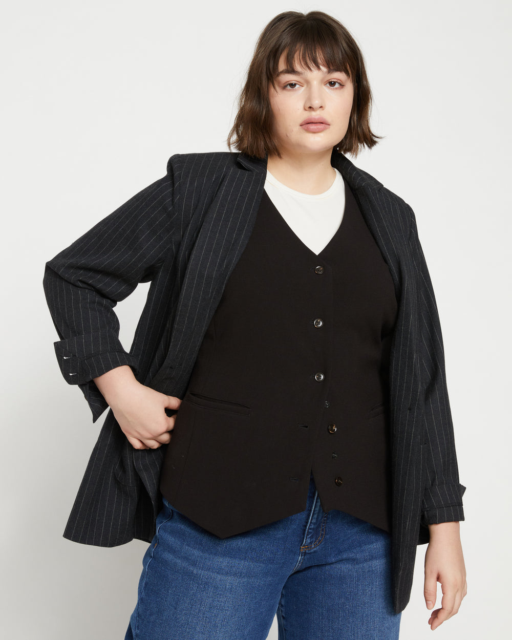 The Tailored Vest - Black