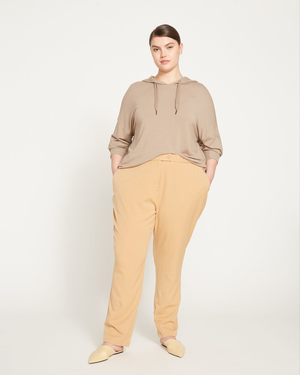 All Day Cigarette Pants - Cafe Au Lait