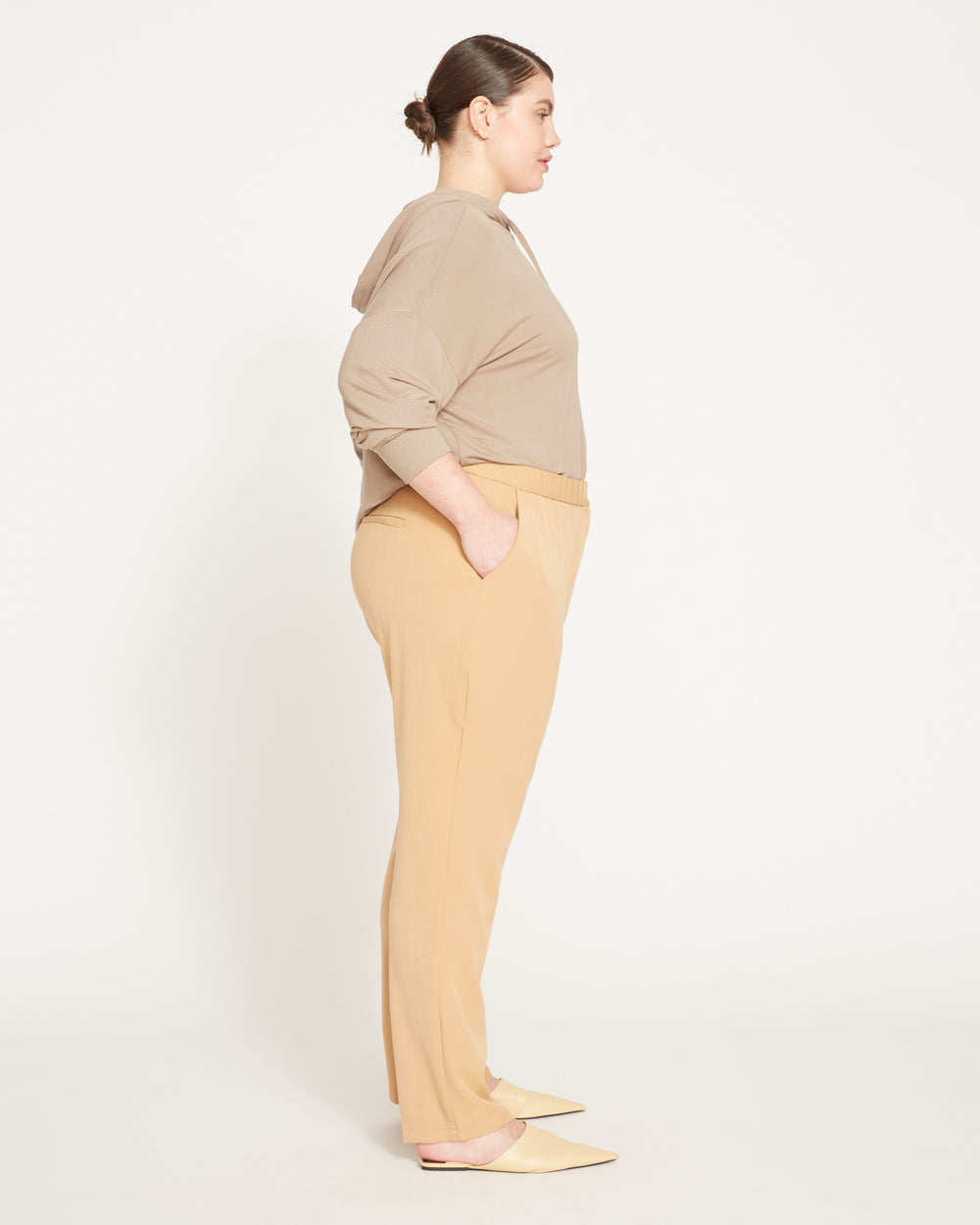 All Day Cigarette Pants - Cafe Au Lait