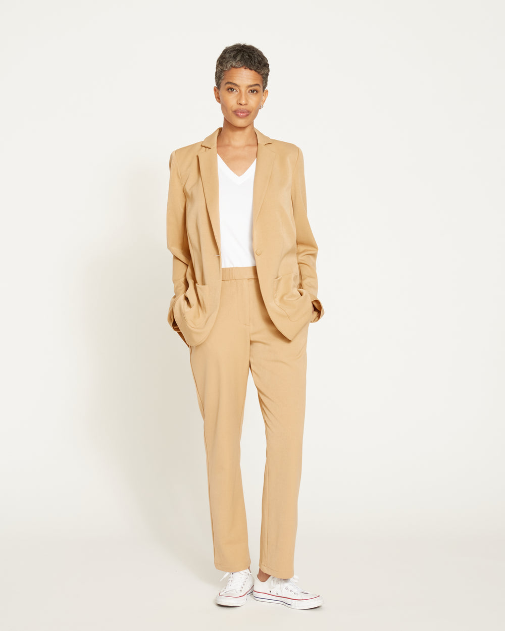 All Day Cigarette Pants - Cafe Au Lait