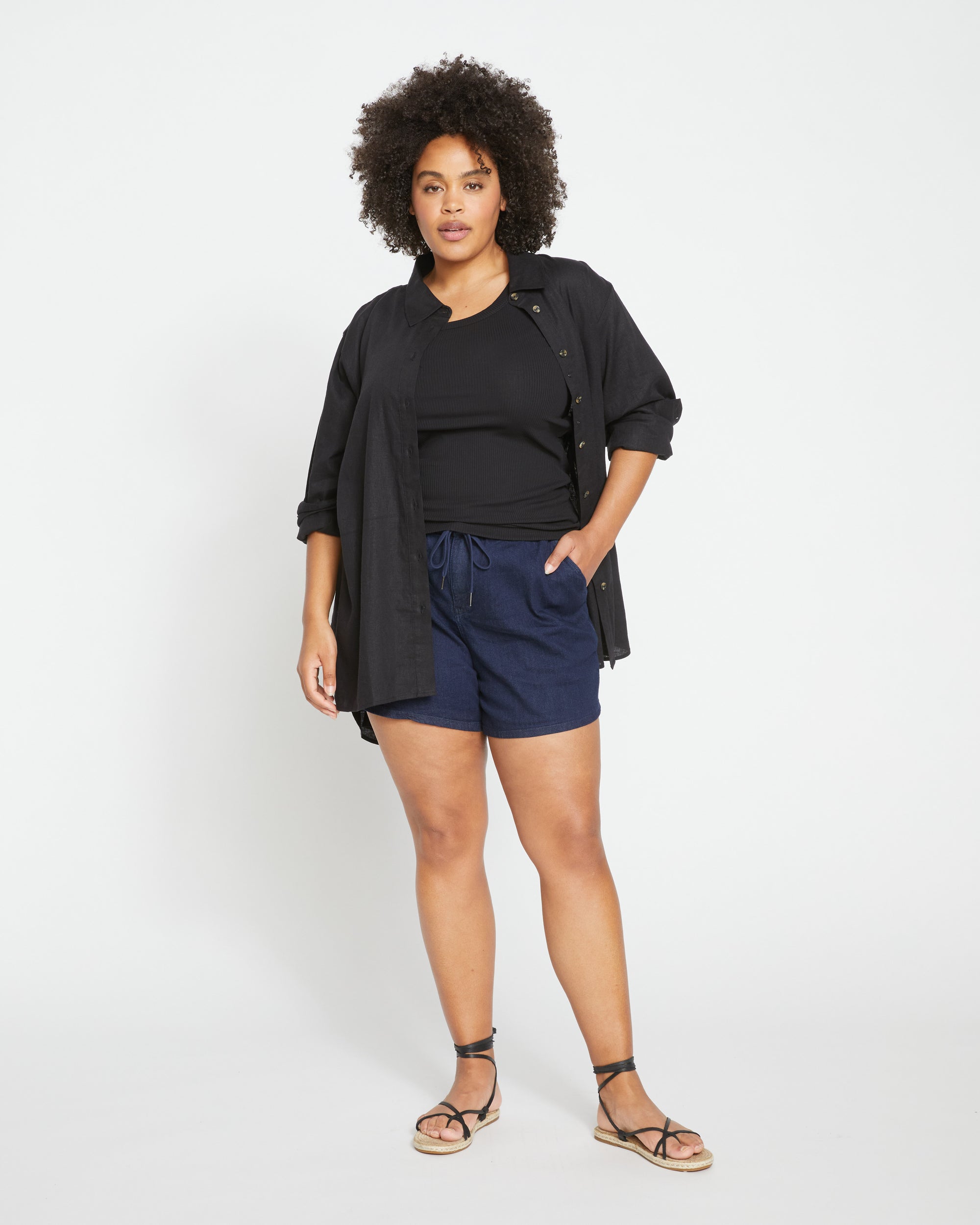 ComfortDenim Marche Shorts - Dark Indigo | Plus Size & Straight Size Women's Fashion | Universal Standard