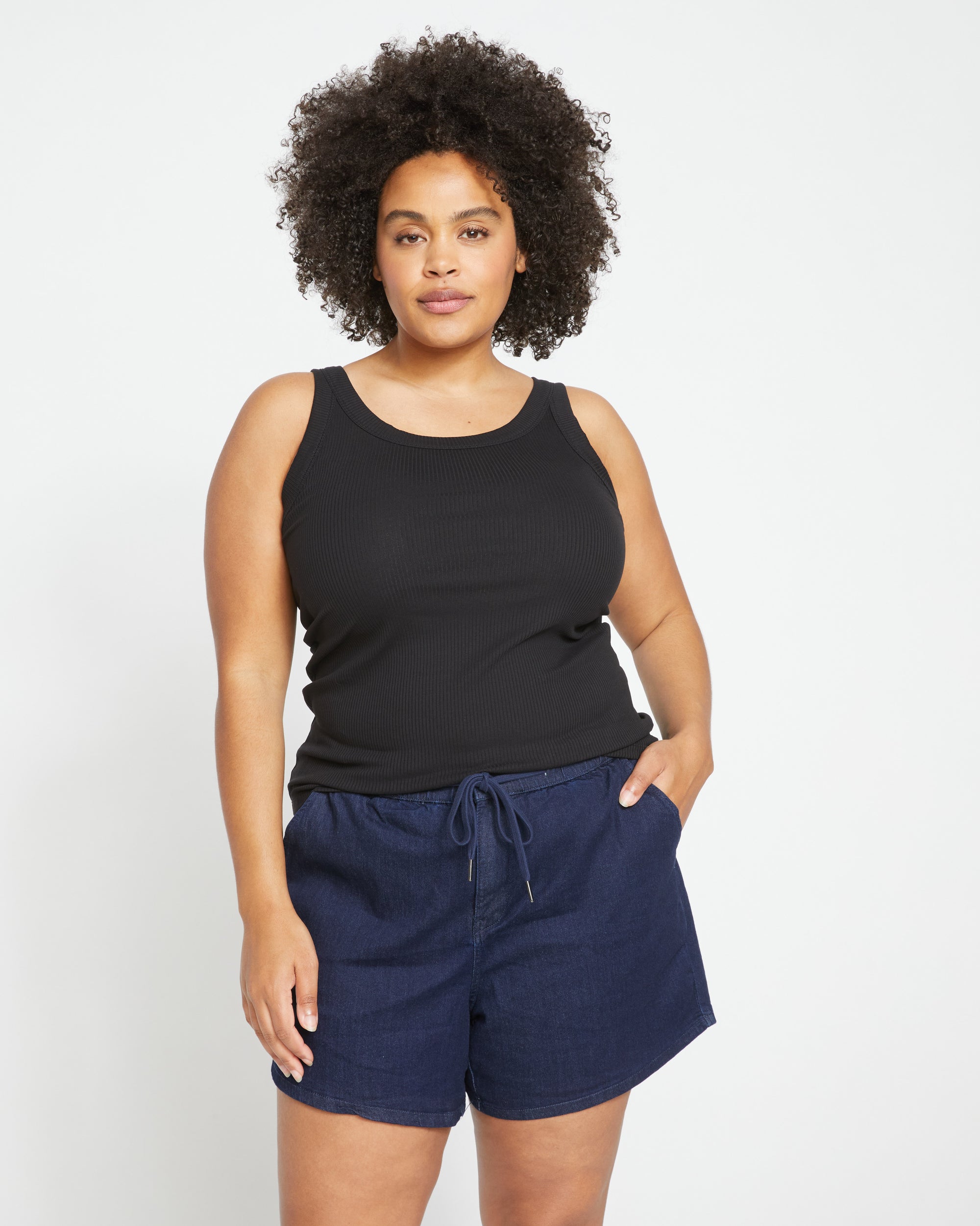 ComfortDenim Marche Shorts - Dark Indigo | Plus Size & Straight Size Women's Fashion | Universal Standard