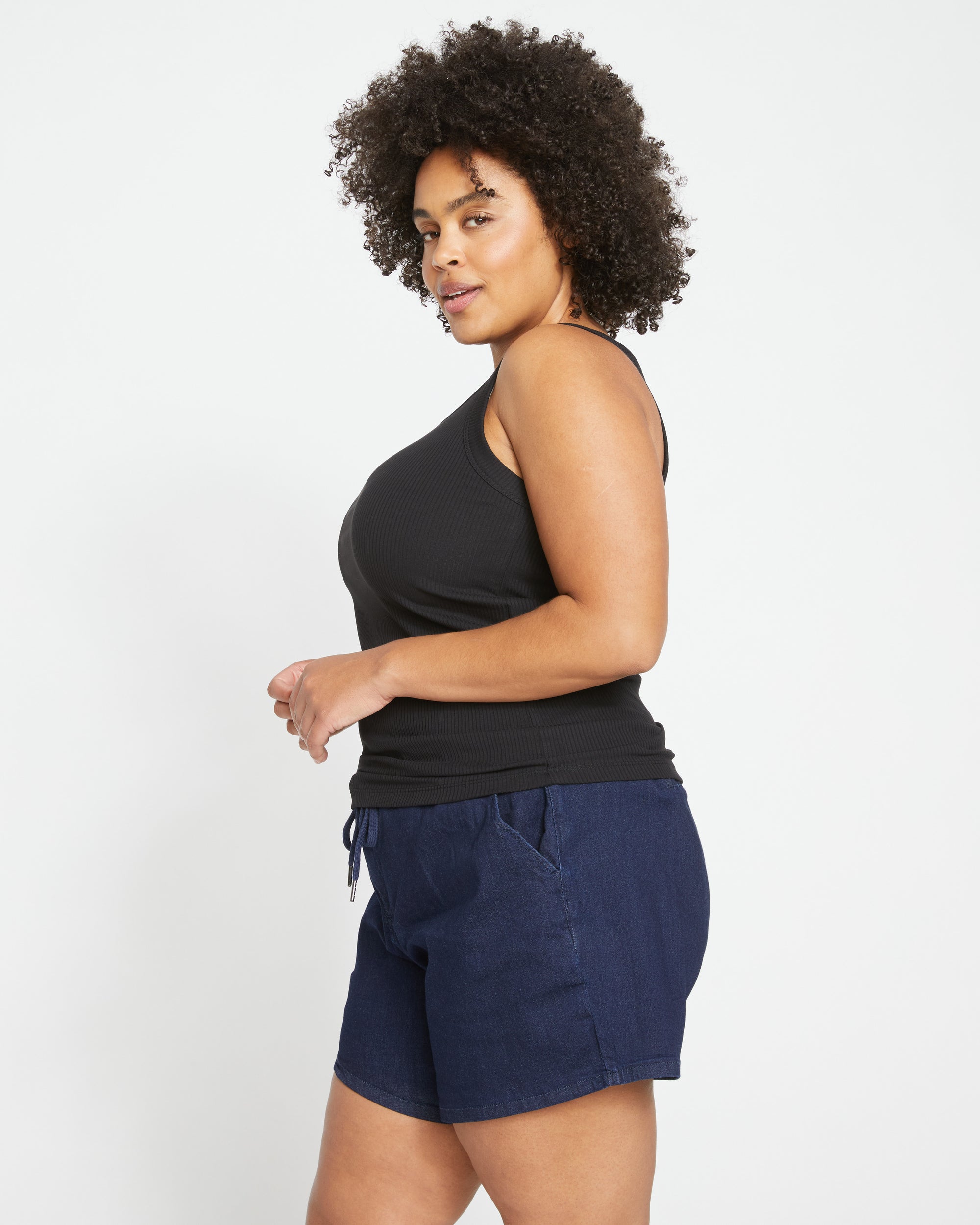 ComfortDenim Marche Shorts - Dark Indigo | Plus Size & Straight Size Women's Fashion | Universal Standard