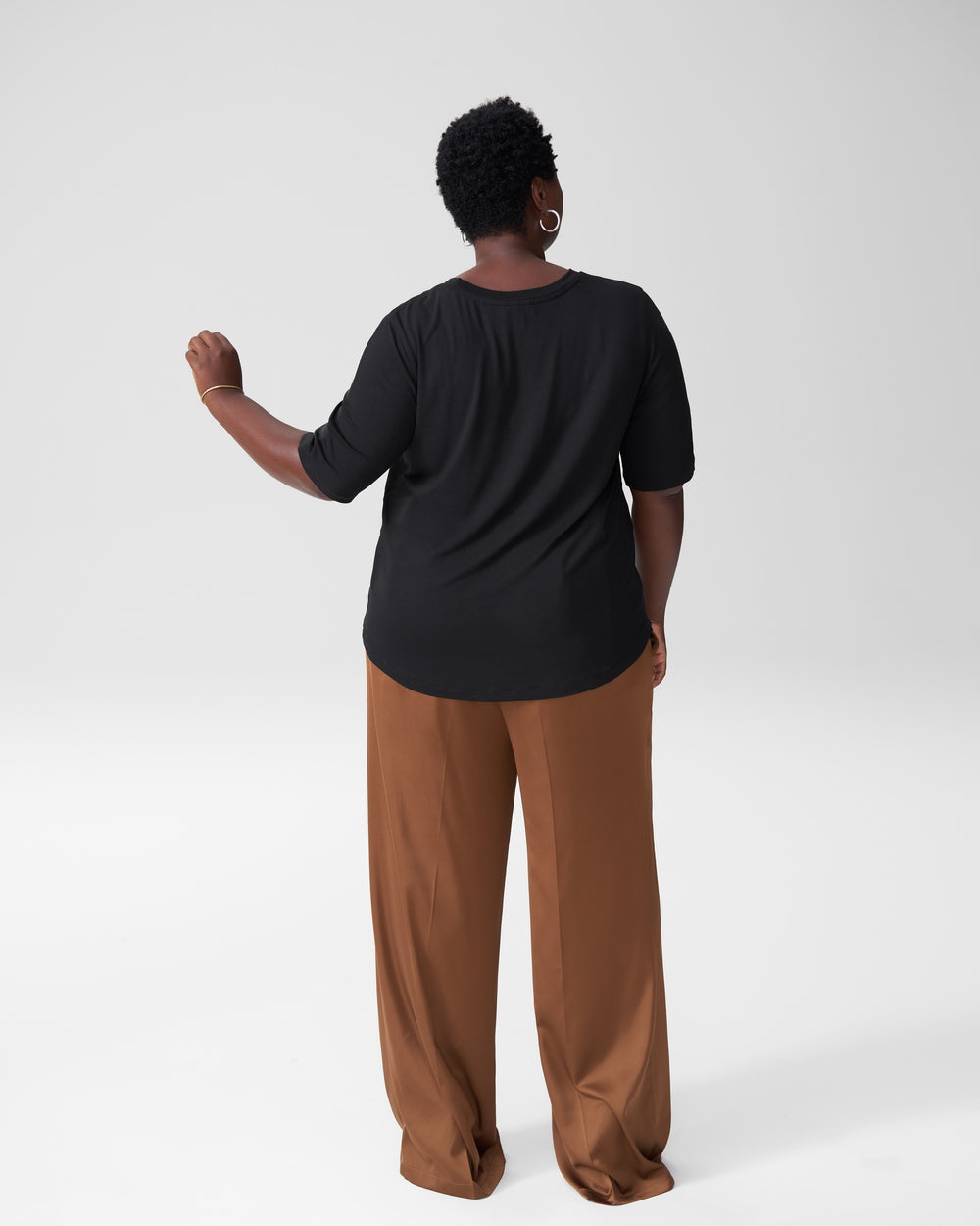 Arvo Cupro Mix Tee - Black