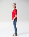 Arvo Cupro Mix Tee - Red
