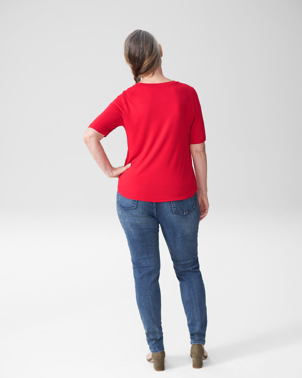 Arvo Cupro Mix Tee - Red