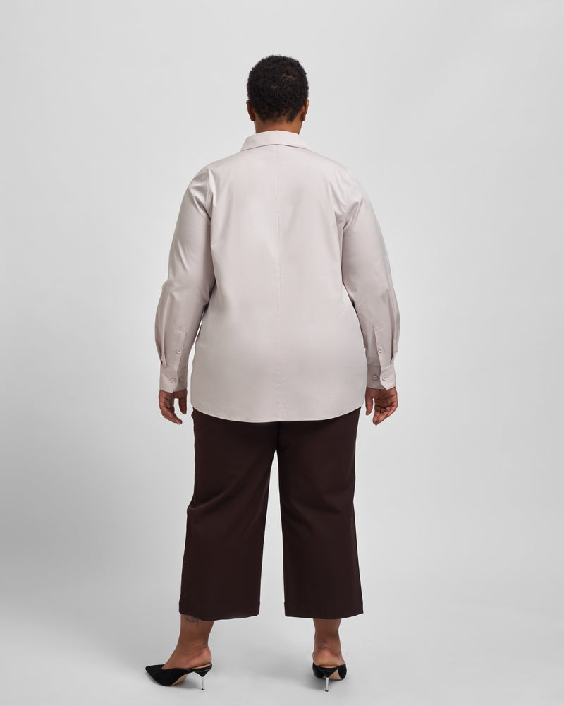 Canna Hi-Low Shirt - Dusty Lilac