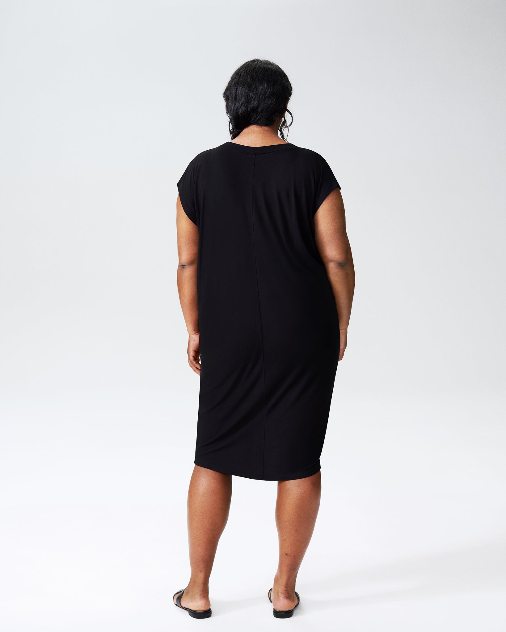 Carrea Relaxed Liquid Jersey Dress - Black - Size M - by Universal Standard Carrea Relaxed Liquid Jersey Dress - Black - Size M - by Universal Standard