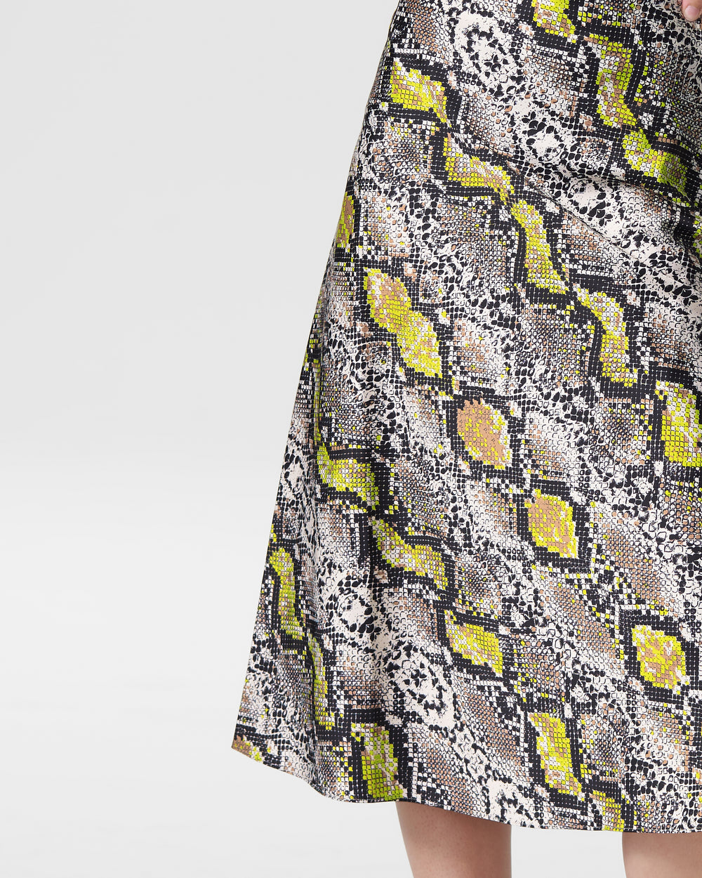 CeeCee Midi Bias Skirt - Python