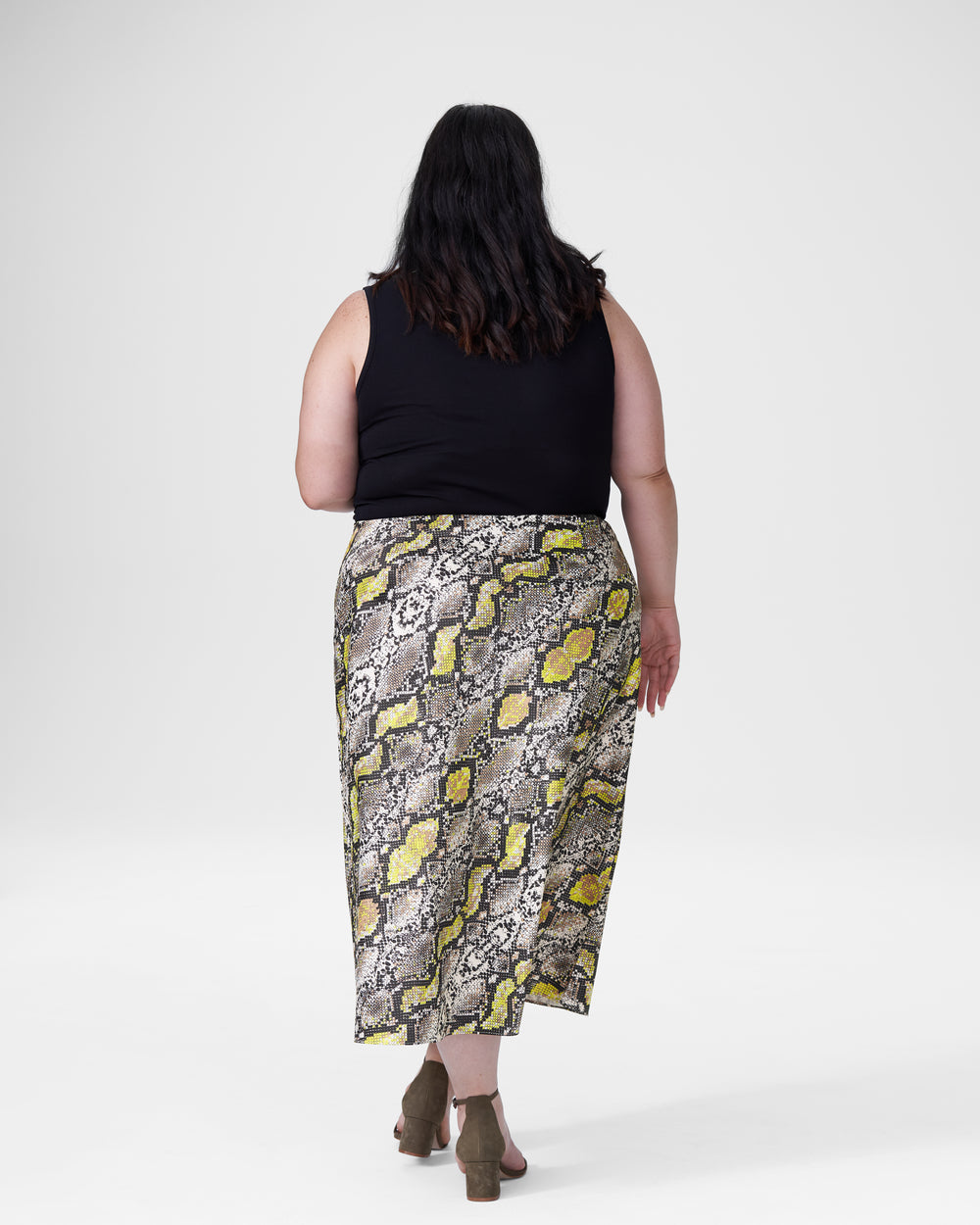 CeeCee Midi Bias Skirt - Python