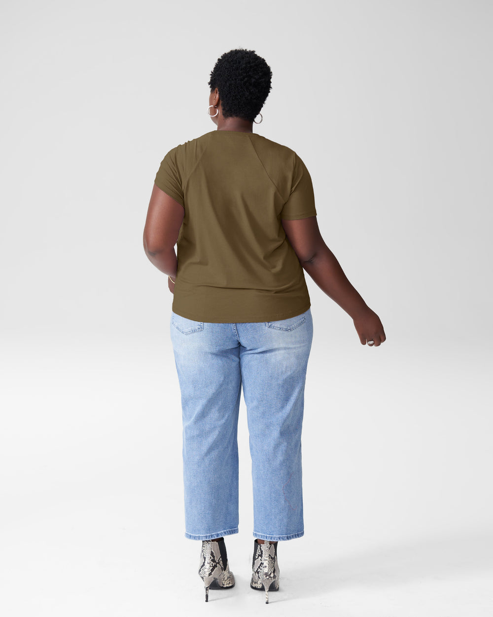 Rosa Twist Tee - Olive