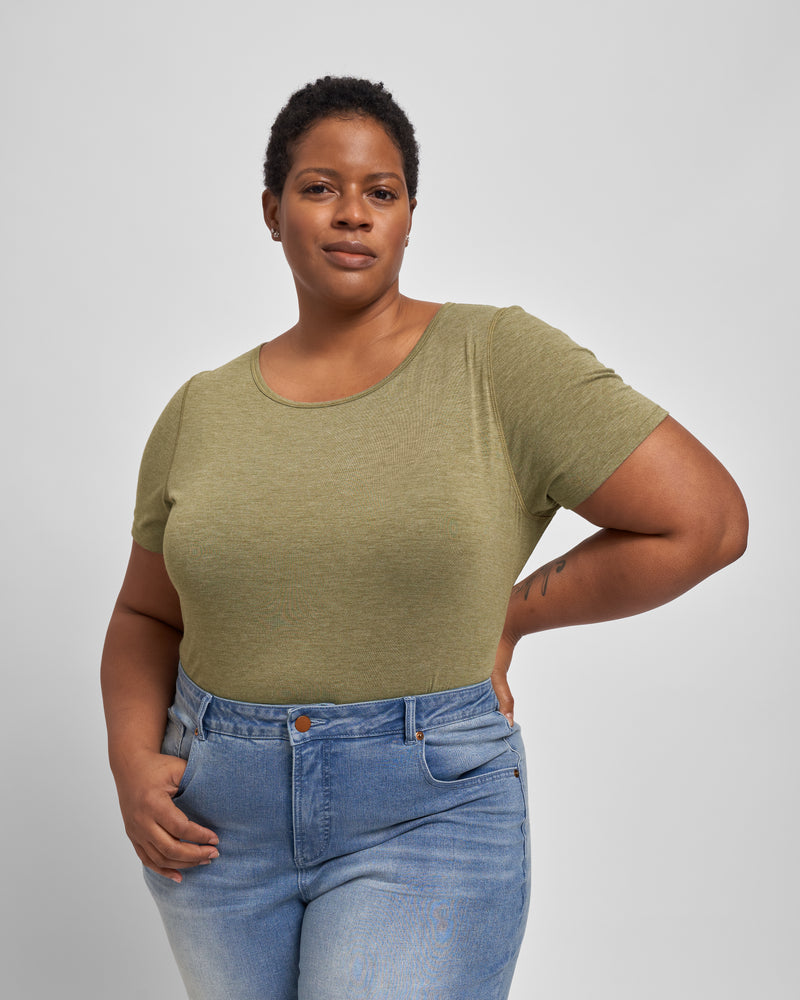 Mia Movement Tee - Heather Olive