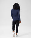 Foundation Long Sleeve V Neck Tee Mom - Navy