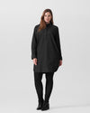 Hannah Stretch Cotton Chambray Shirtdress - Black