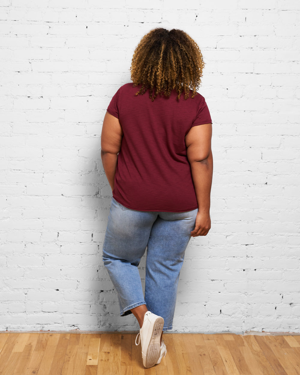 Isna Raw Edge Tee - Merlot
